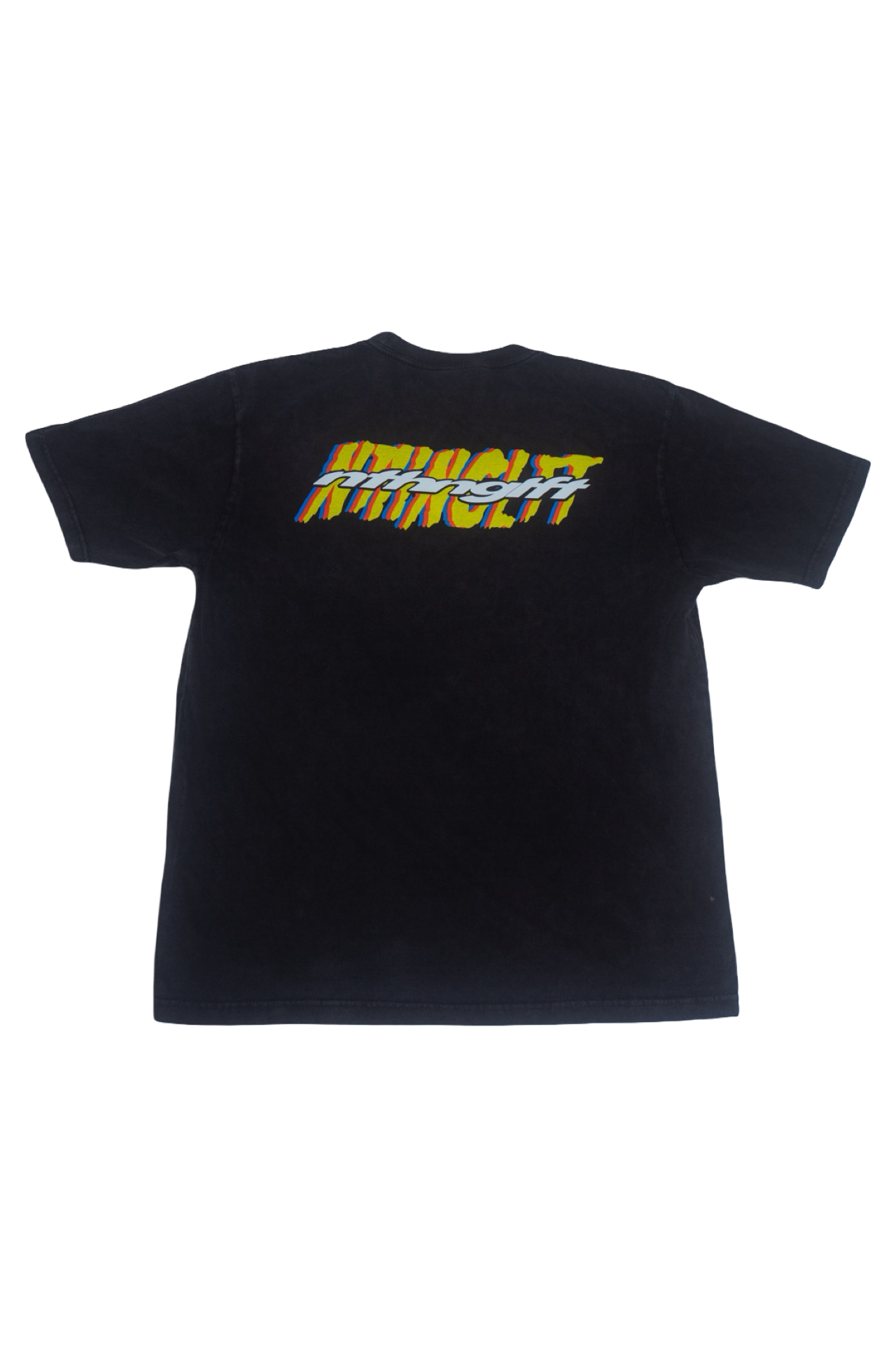 Nthnglft Foundation text logo jersey cotton T-shirt- Mineral wash black