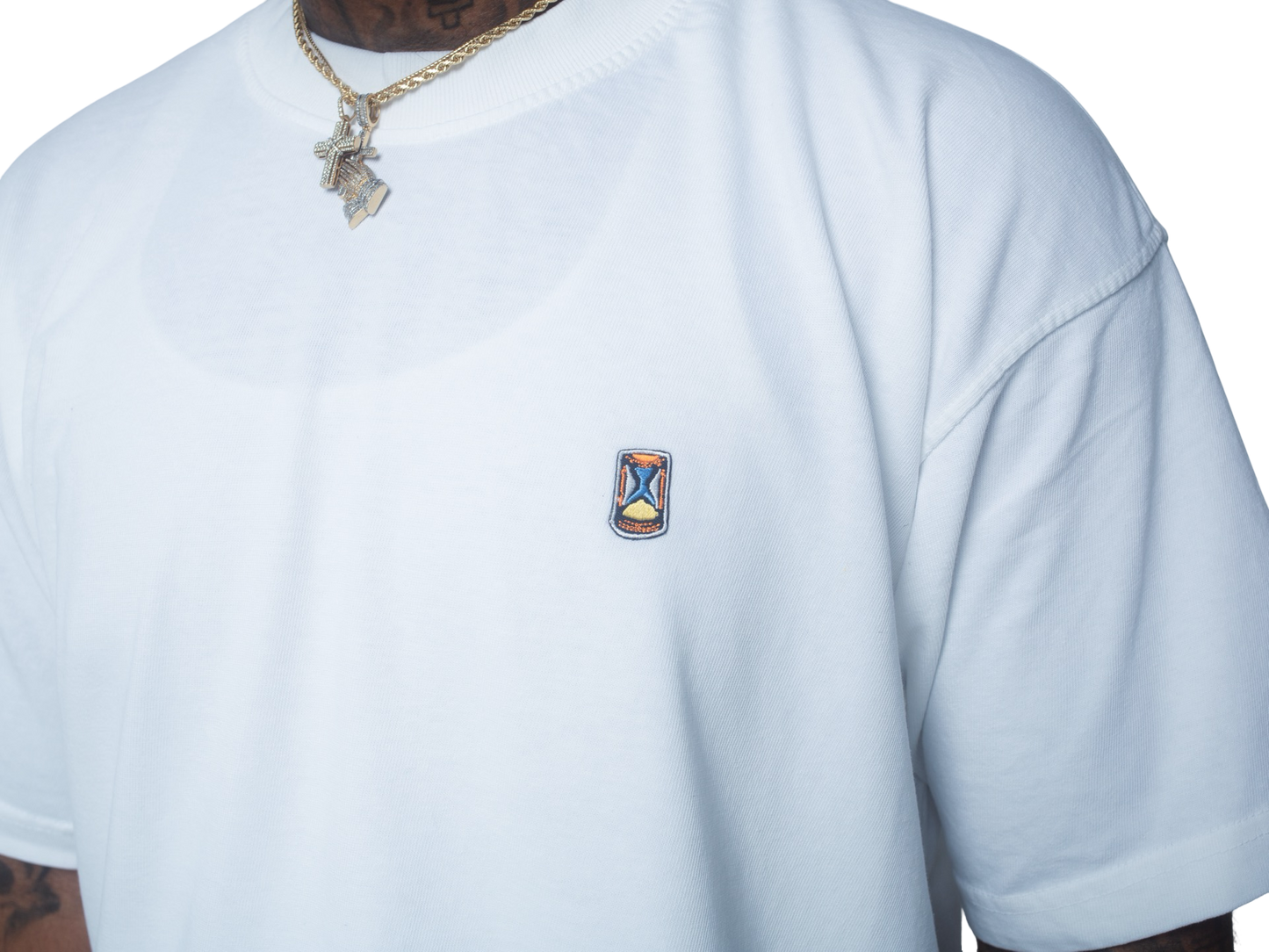 NTHNGLFT logo-patch jersey cotton T-shirt- White