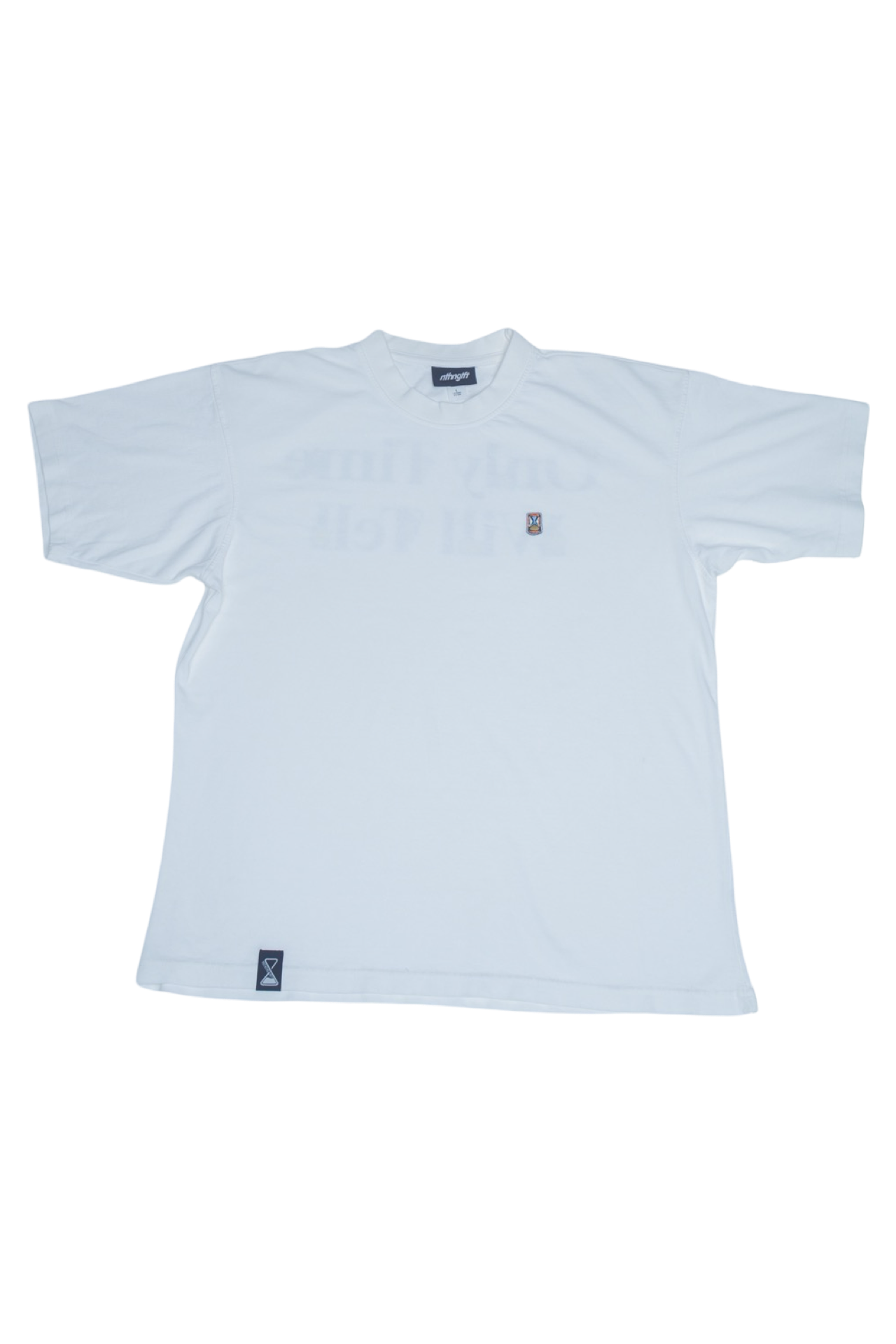 NTHNGLFT logo-patch jersey cotton T-shirt- White