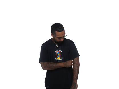 Nthnglft “OTWT” 3D hourglass jersey cotton T-shirt- Black