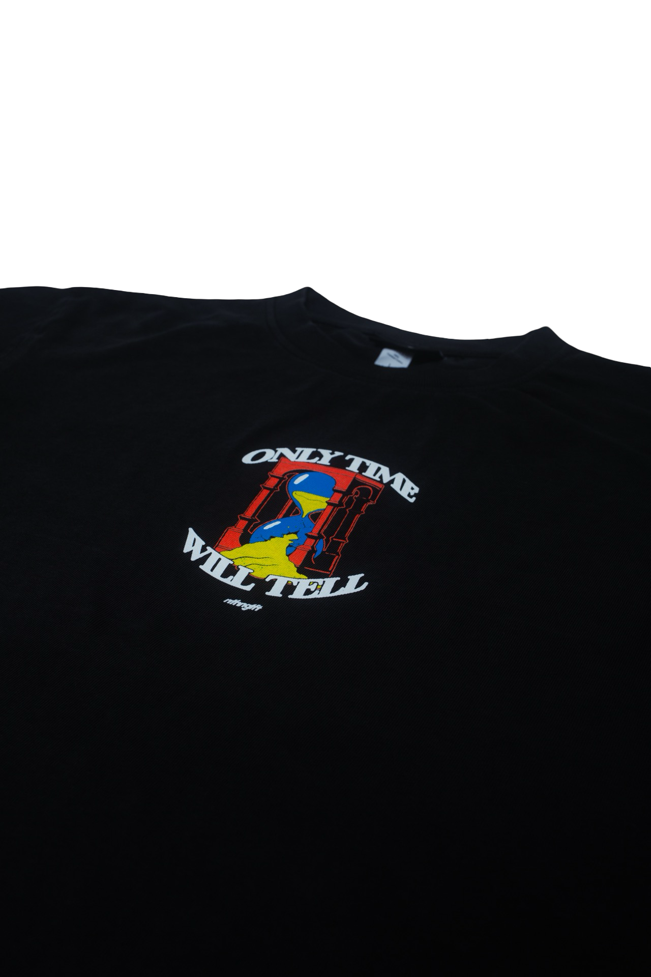 Nthnglft “OTWT” 3D hourglass jersey cotton T-shirt- Black