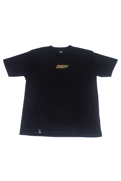 Nthnglft Foundation text logo jersey cotton T-shirt- Mineral wash black