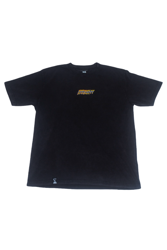 Nthnglft Foundation text logo jersey cotton T-shirt- Mineral wash black