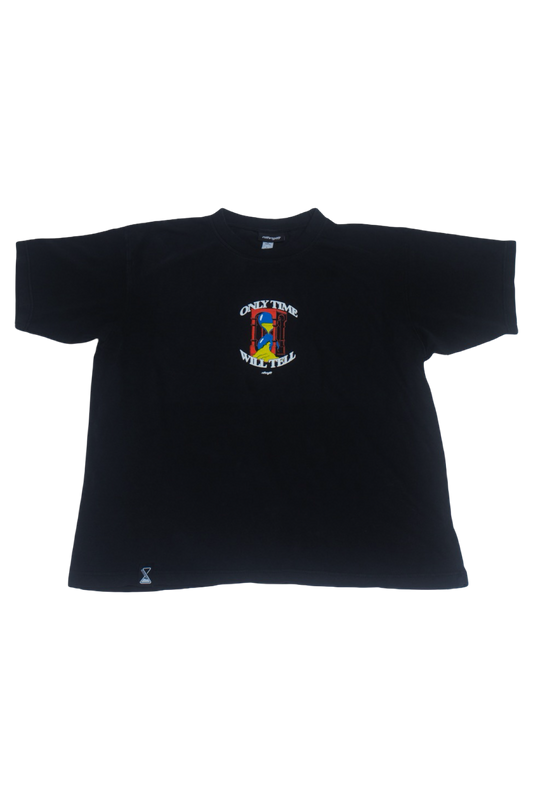 Nthnglft “OTWT” 3D hourglass jersey cotton T-shirt- Black